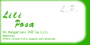 lili posa business card